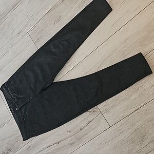 Banana Republic MidRise Skinny Chettah Print Black Jeans 30